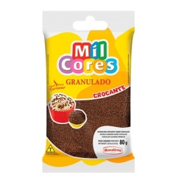 Granulado Crocante Mil Cores Chocolate 80G Mavalério
