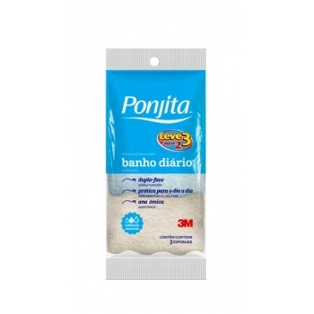 Esponja De Banho Ponjita Leve 3 Pague 2
